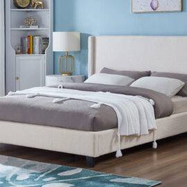 T2192 Platform Bed Frame Beige