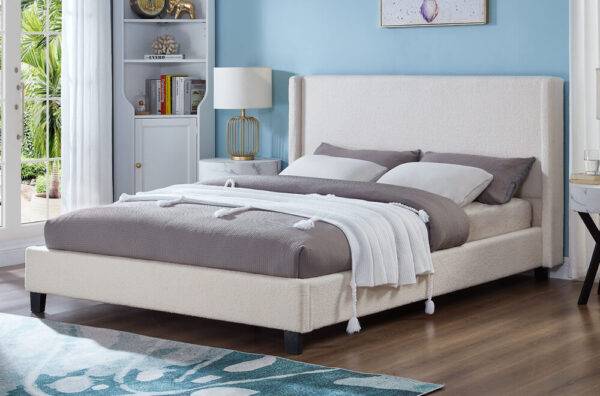T2192 Platform Bed Frame Beige