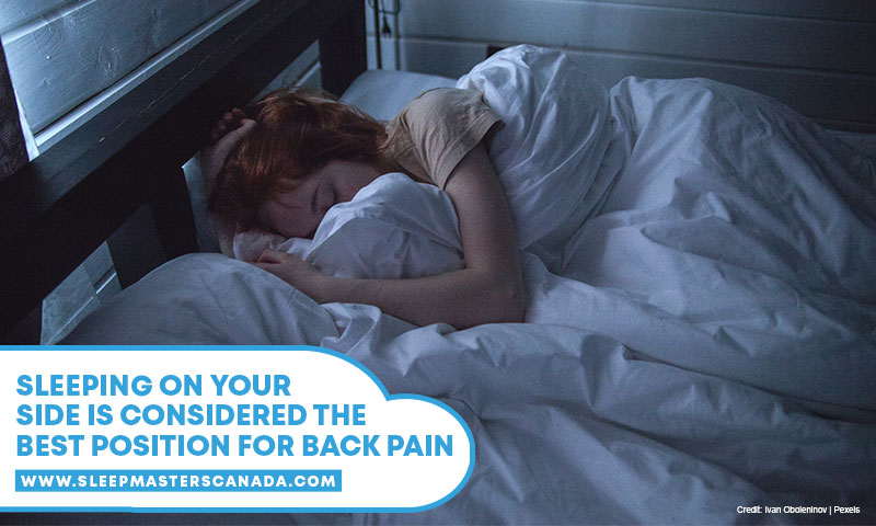 Sleeping on your side is considered the best position for back pain