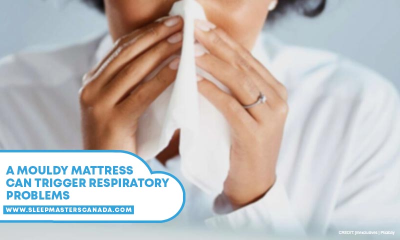 A mouldy mattress can trigger respiratory problems