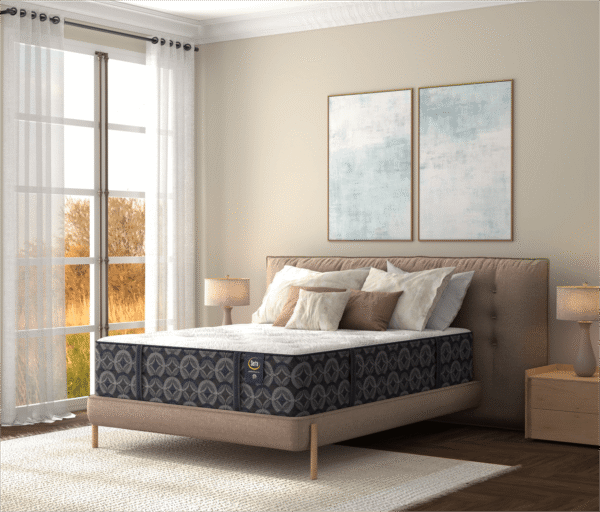 Serta Perfect Sleeper Panacea Medium Mattress shown on a bed in a modern bedroom
