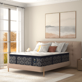 Serta Perfect Sleeper Simplicity Firm Euro Top Mattress in a modern bedroom