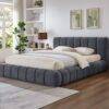 T2240 Platform Bed Frame Grey Side View