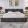 T2240 Platform Bed Frame Grey Face On