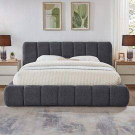 T2240 Platform Bed Frame Grey Face On