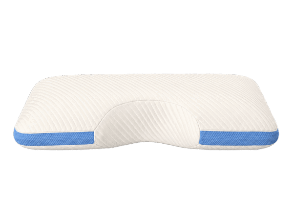 Dream Wave Cooling Gel Pillow with a shoulder cut design, with a plain white background