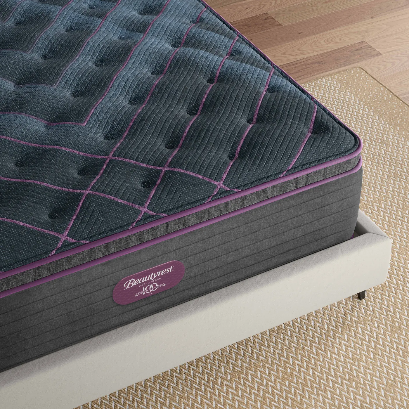 Beautyrest World Class Aster Plush 15&Prime; in a bedroom