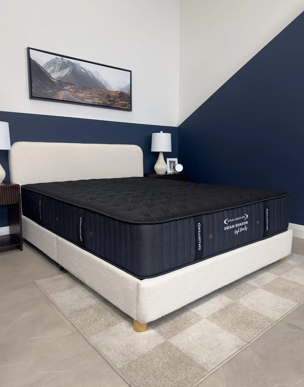 Dreamstar Dreamshadow HD Extra Firm Two-Sided 12&Prime; in a bedroom