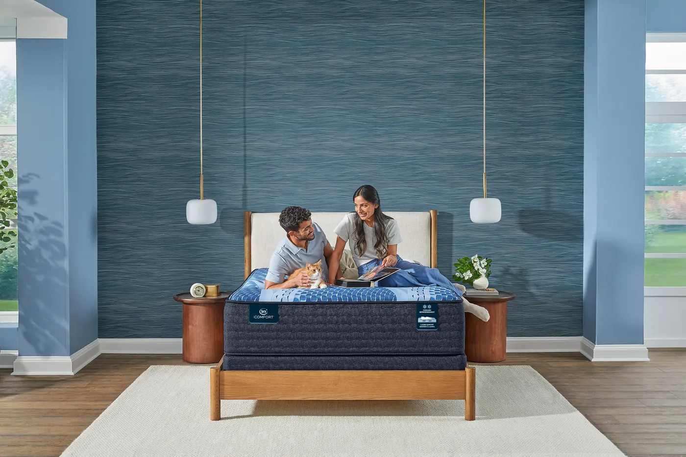 Serta® iComfort® Zeta Plush 14″ in a bedroom