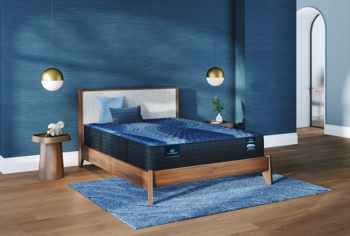 Serta® iComfort® Zeta Plush 14″ in a bedroom
