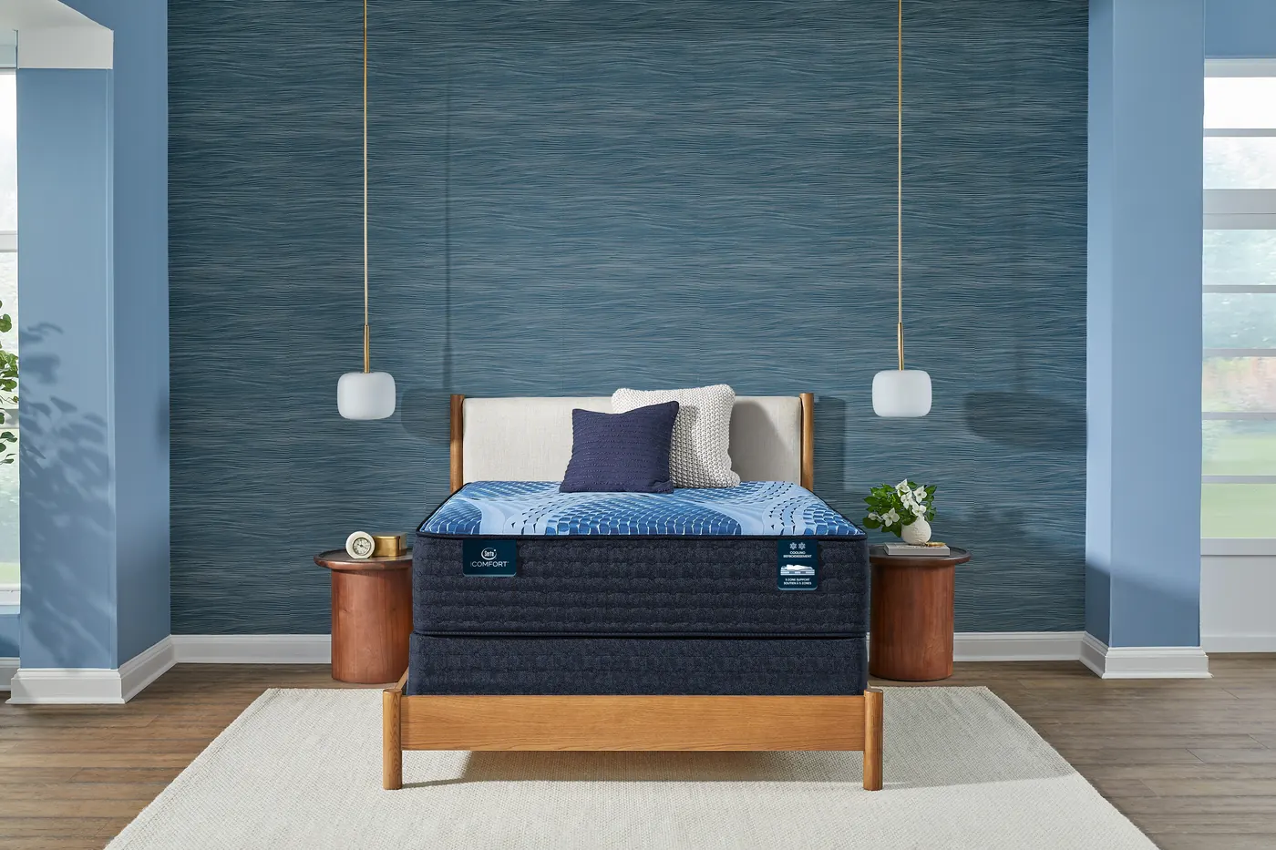 Serta® iComfort® Zeta Plush 14″ in a bedroom