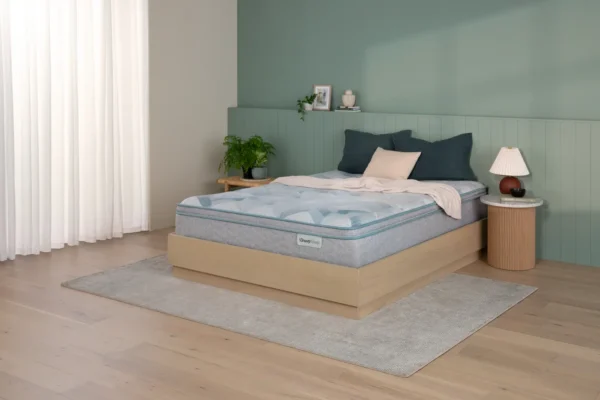 Beautyrest BeautySleep Keegan Plush Pillow Top 12.5″ in a bedroom