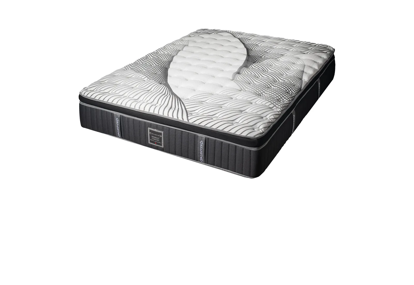Dreamstar Midnight Comfort Euro-Top 14&Prime; in a bedroom