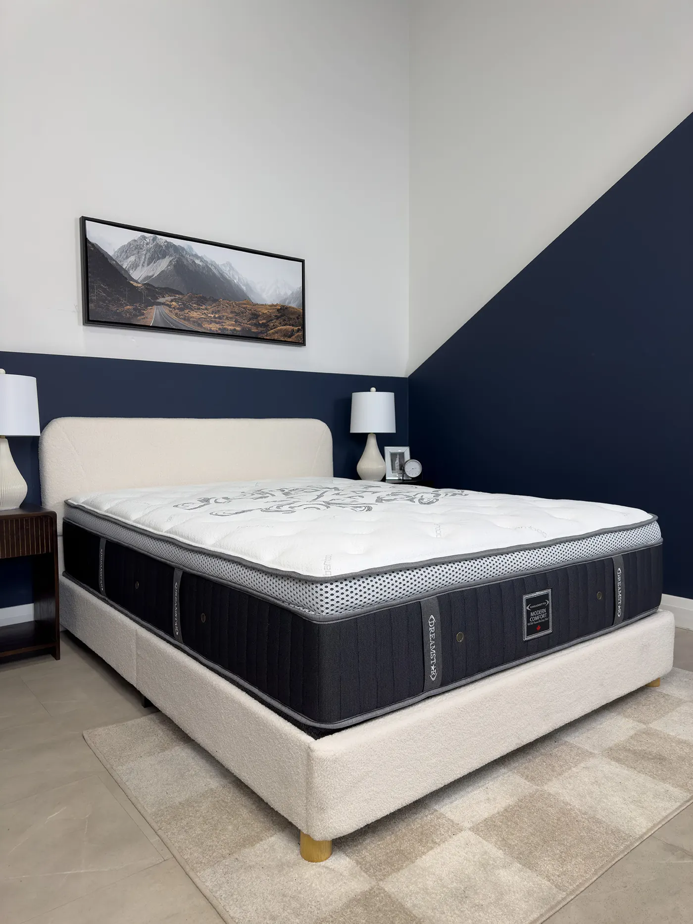 Dreamstar Modern Comfort Euro-Top 14&Prime; in a bedroom