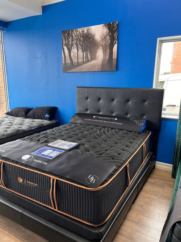 Dreamstar Double Life Copper Hybrid mattress on display at the Sleep Masters North York showroom