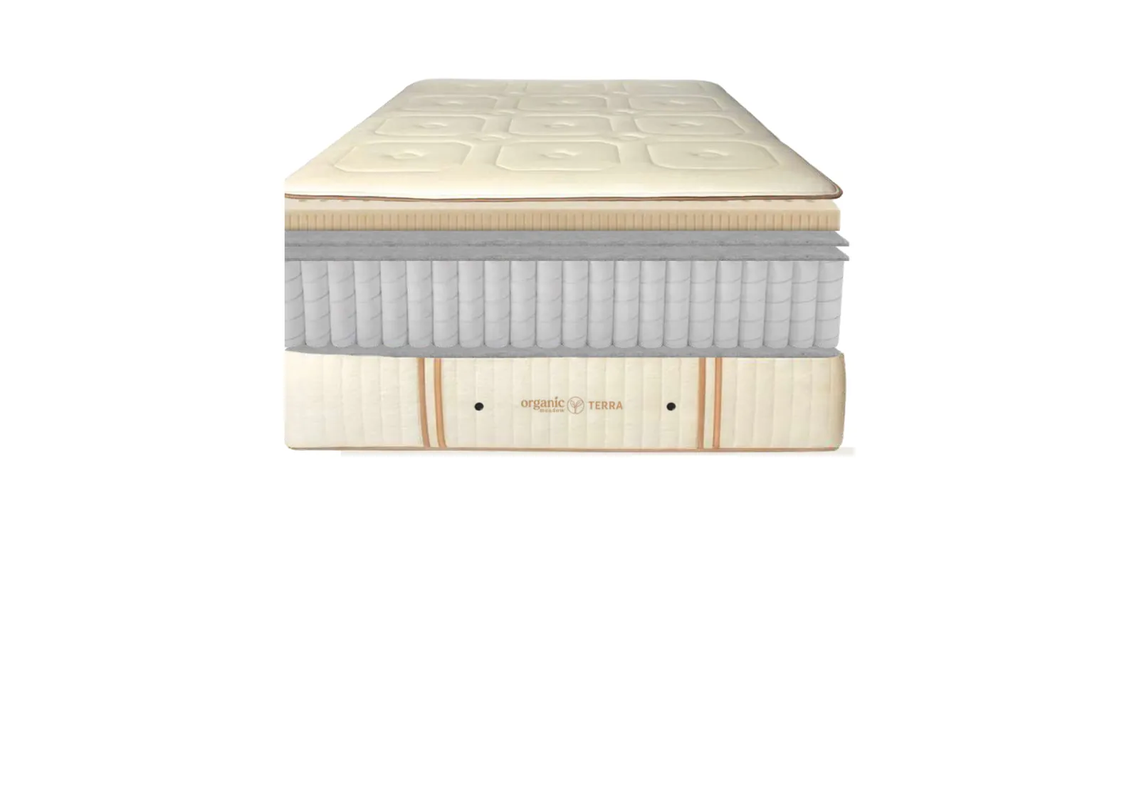 Organic Meadow Terra Hybrid Firm 11″ in a bedroom