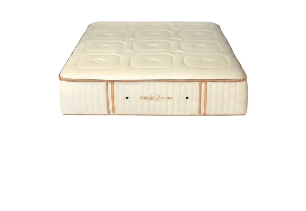 Organic Meadow Terra Hybrid Firm 11″ in a bedroom