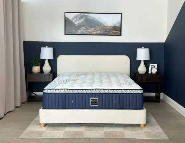 Dreamstar Prestige Firm Euro-Top 14″ mattress in a bedroom