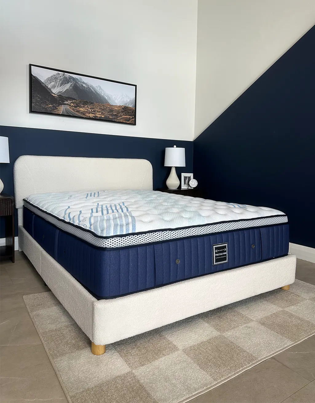 Dreamstar Prestige Firm Euro-Top 14&Prime; in a bedroom