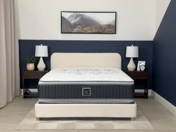 Dreamstar Serenity II Two-Sided Pillow Top 14″ mattress in a bedroom