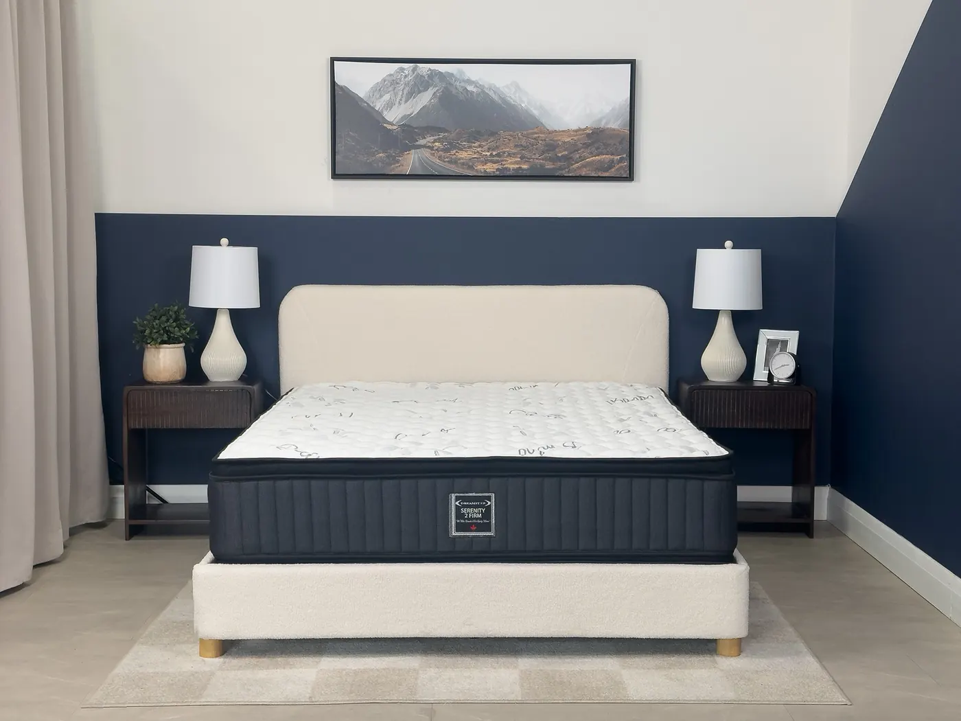 Dreamstar Serenity II Two-Sided Pillow Top 14&Prime; in a bedroom