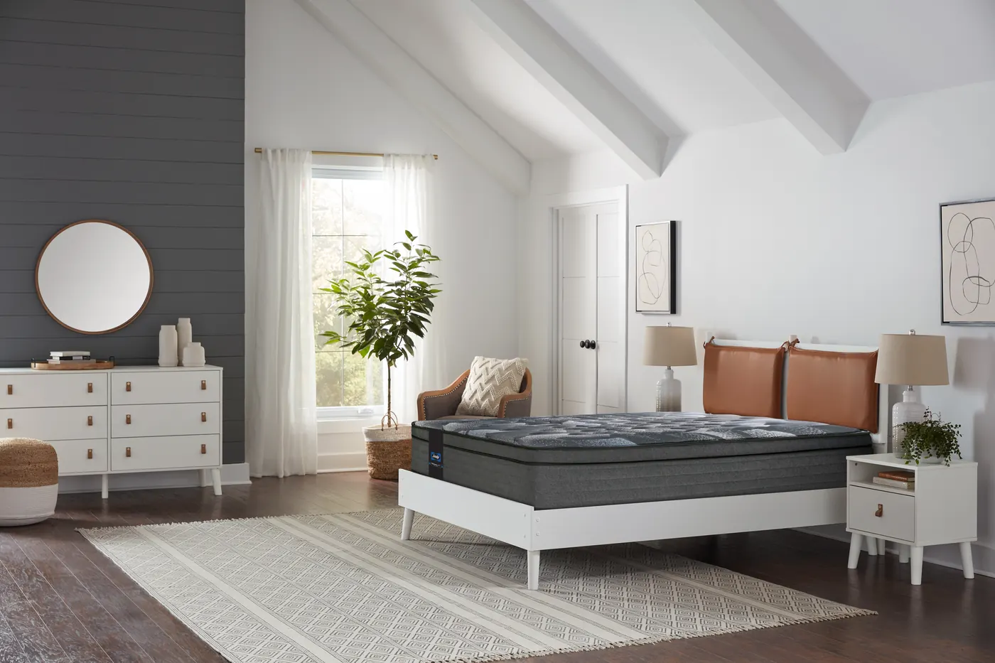 Sealy Posturepedic&reg; Rafael Euro Top Plush 14&Prime; in a bedroom