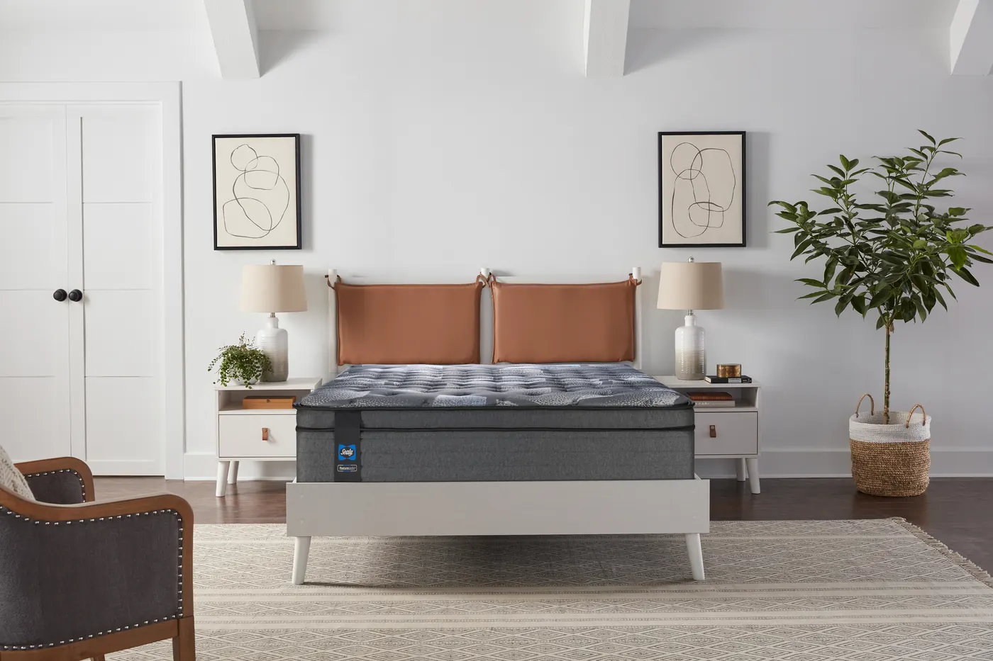 Sealy Posturepedic&reg; Rafael Euro Top Plush 14&Prime; in a bedroom