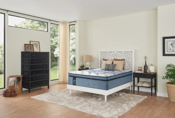 Sealy Posturepedic Plus Taryn in a bedroom