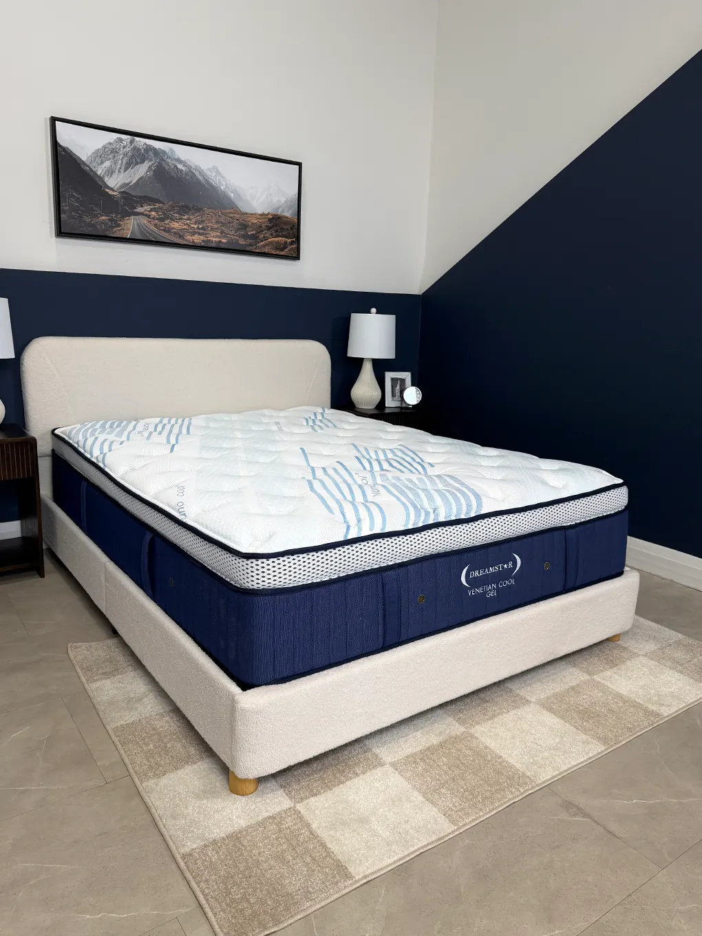 Dreamstar Venetian Gel Euro-Top 13&Prime; in a bedroom